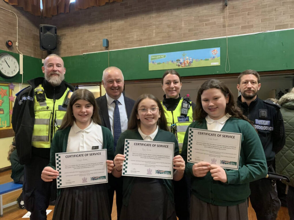 Staffordshire Commissioner celebrates latest graduates of Junior Cadet programme