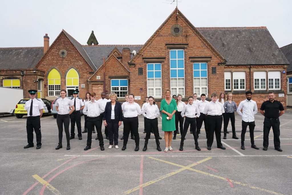 DPCC Sue Arnold with Lorna Sheldon and Burton Police Cadets