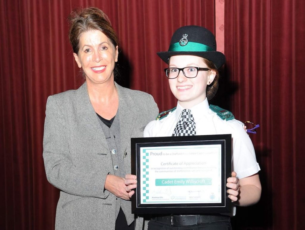 DPCC Sue Arnold with cadet Emily Williscroft cropped