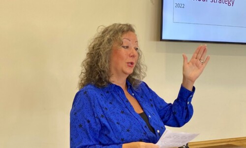 Helen opening the Harmful Sexual Behaviours strategy launch