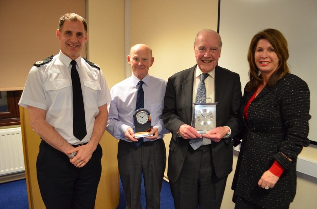 ACC Julian Blazeby, Ces Brown, George Beech MBE & DPCC Sue Arnold