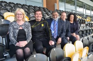 Kim Realff Nigel Clough Junaid Gharda Andy Taylor and Fleur Robinson