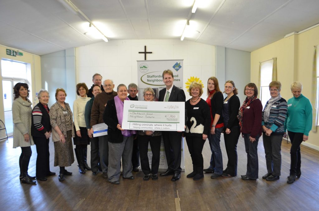 MP Jeremy Lefroy Helen Dart Gill Wyatt PCC Matthew Ellis Councillor Ann Edgeller and volunteers