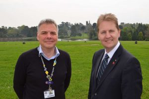 PCC Matthew Ellis (right) and Mark Kerrigan Operations and Development Director of Alton Towers.