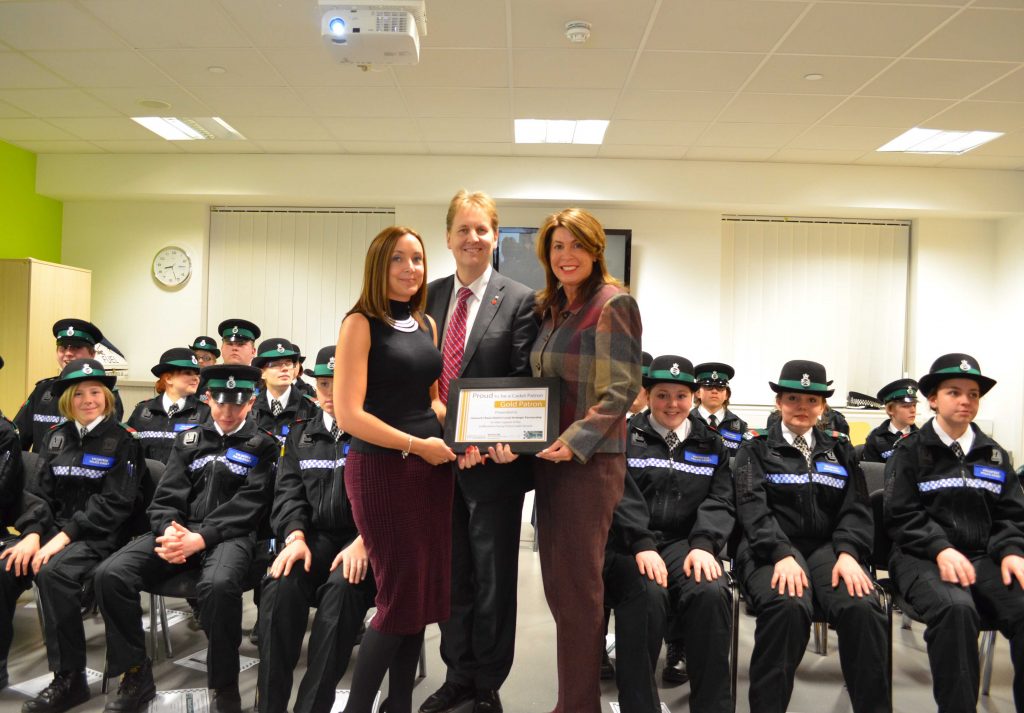 PCC Matthew Ellis and DPCC Sue Arnold present Cannock Chase District Local Strategic Partnership with a patron certificate