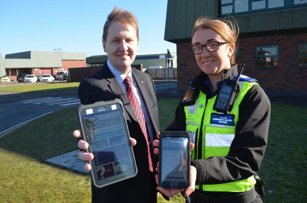 PCC Matthew Ellis and PCSO Abbie Lancaster