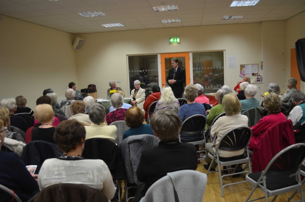 PCC Matthew Ellis speaking to Penkvale WI