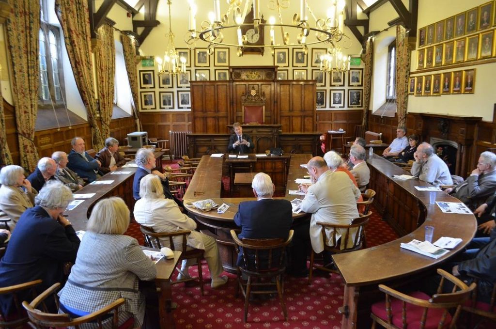 PCC Matthew Ellis speaks at the public meeting in Lichfield