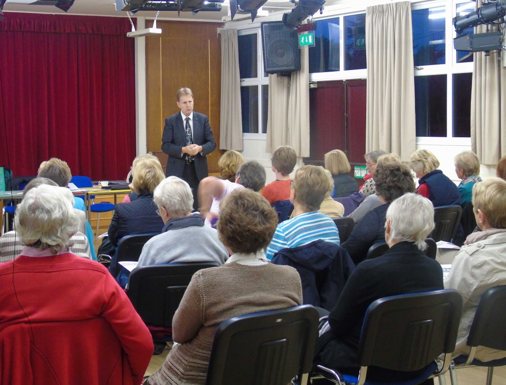 PCC Matthew Ellis talks to members of Ashley WI