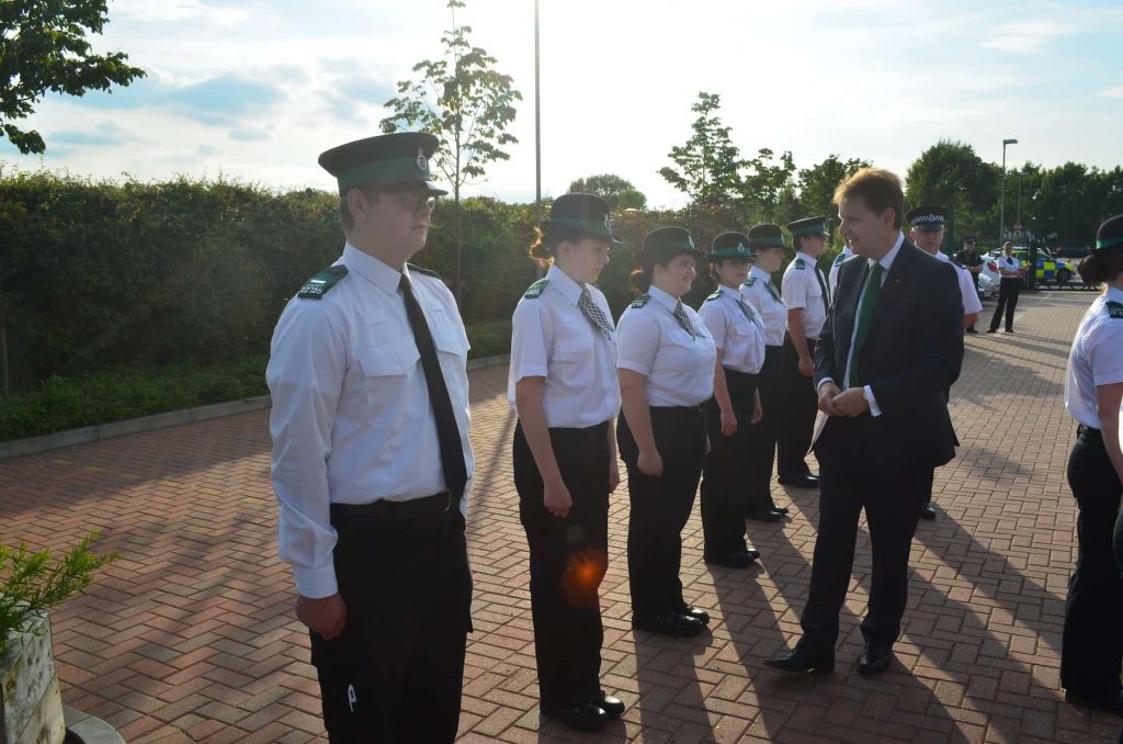 PCC Matthew Ellis with Staffordshire Police Cadets