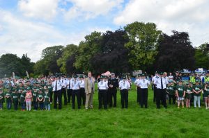 PCC Matthew Ellis with Staffordshire Police Cadets Junior Cadets and Volunteers