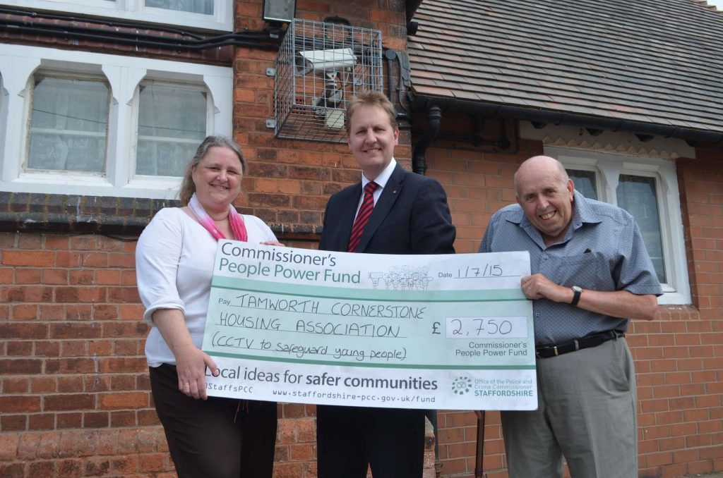 PCC Matthew Ellis with Tamworth Cornerstone Housing Association