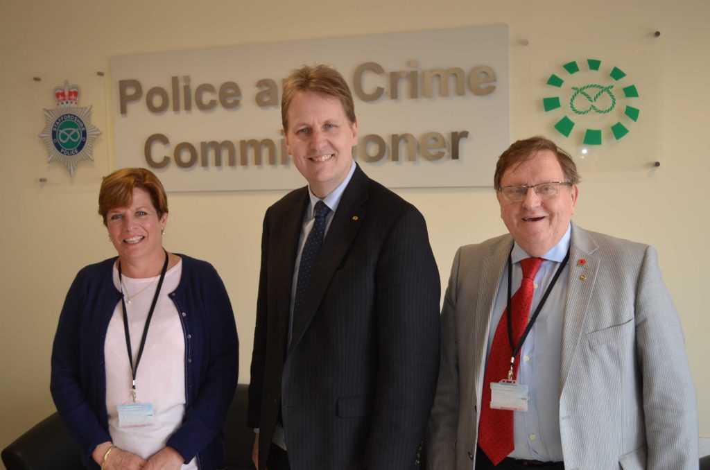 PCC Matthew Ellis with new ETAP members Sue Finney and Bob Simpson