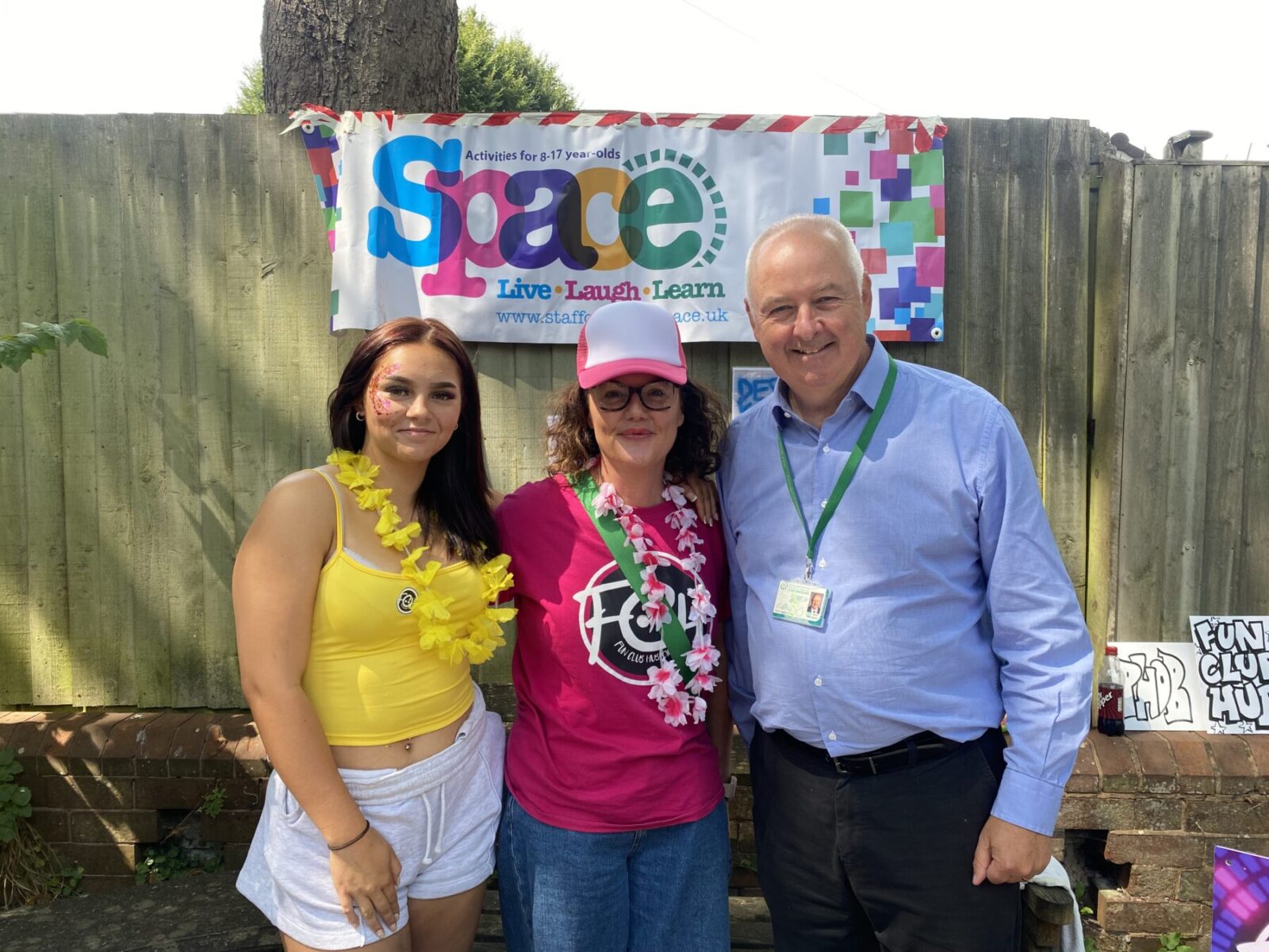 Commissioner Ben Adams stood with volunteers at a Space event