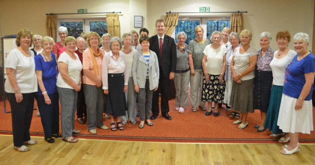 Staffs PCC Matthew Ellis with Lichfield WI members