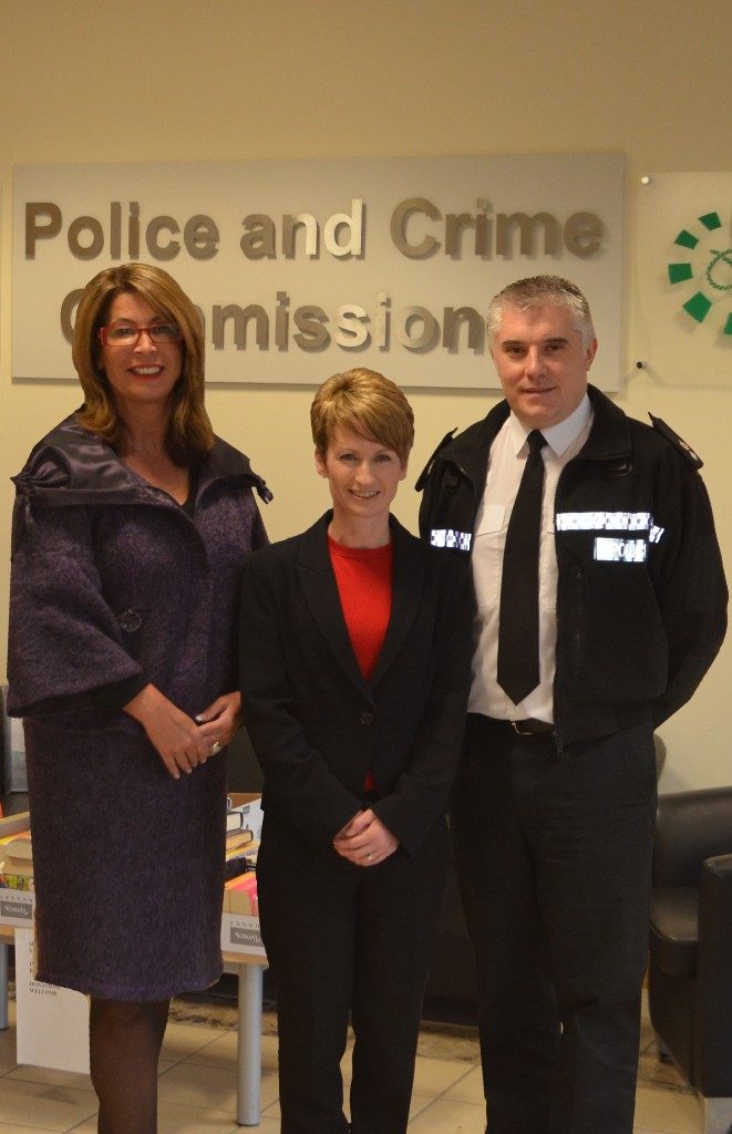 Sue Arnold, Jane Gratton, CSupt Jeff Moore